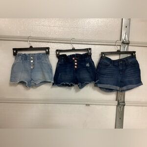 Three pair of girls shorts, size 10
